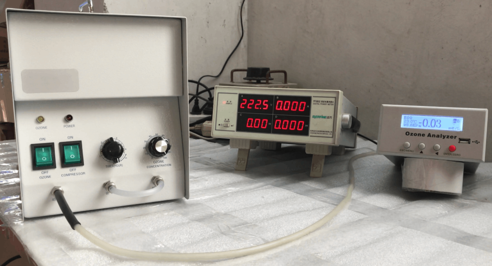 multi ozone generator testing